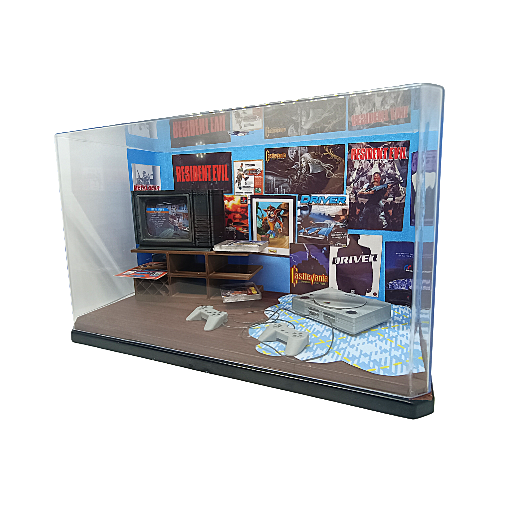 Diorama Quarto Anos 90  Playstation 1 FAT