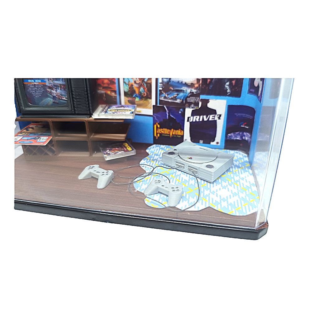 Diorama Quarto Anos 90  Playstation 1 FAT