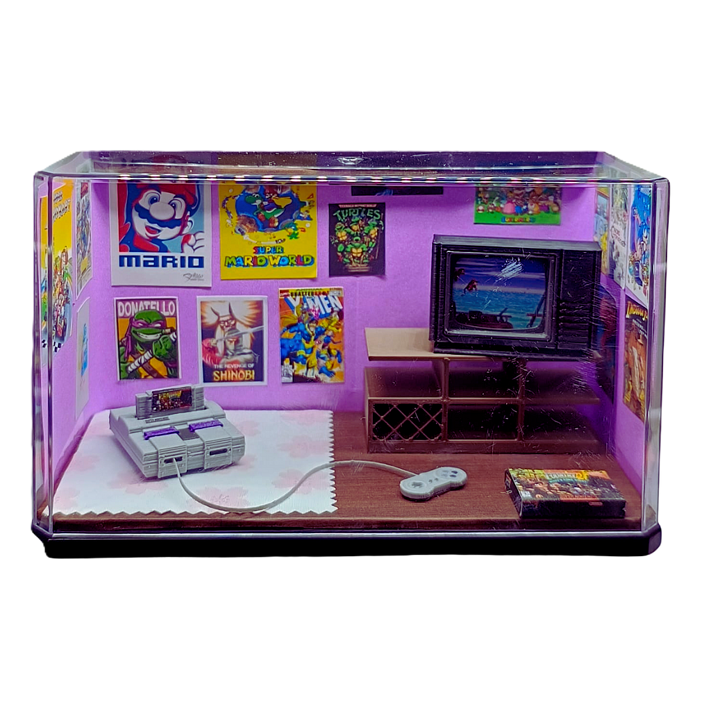 Diorama Quarto Anos 90 Super Nintendo