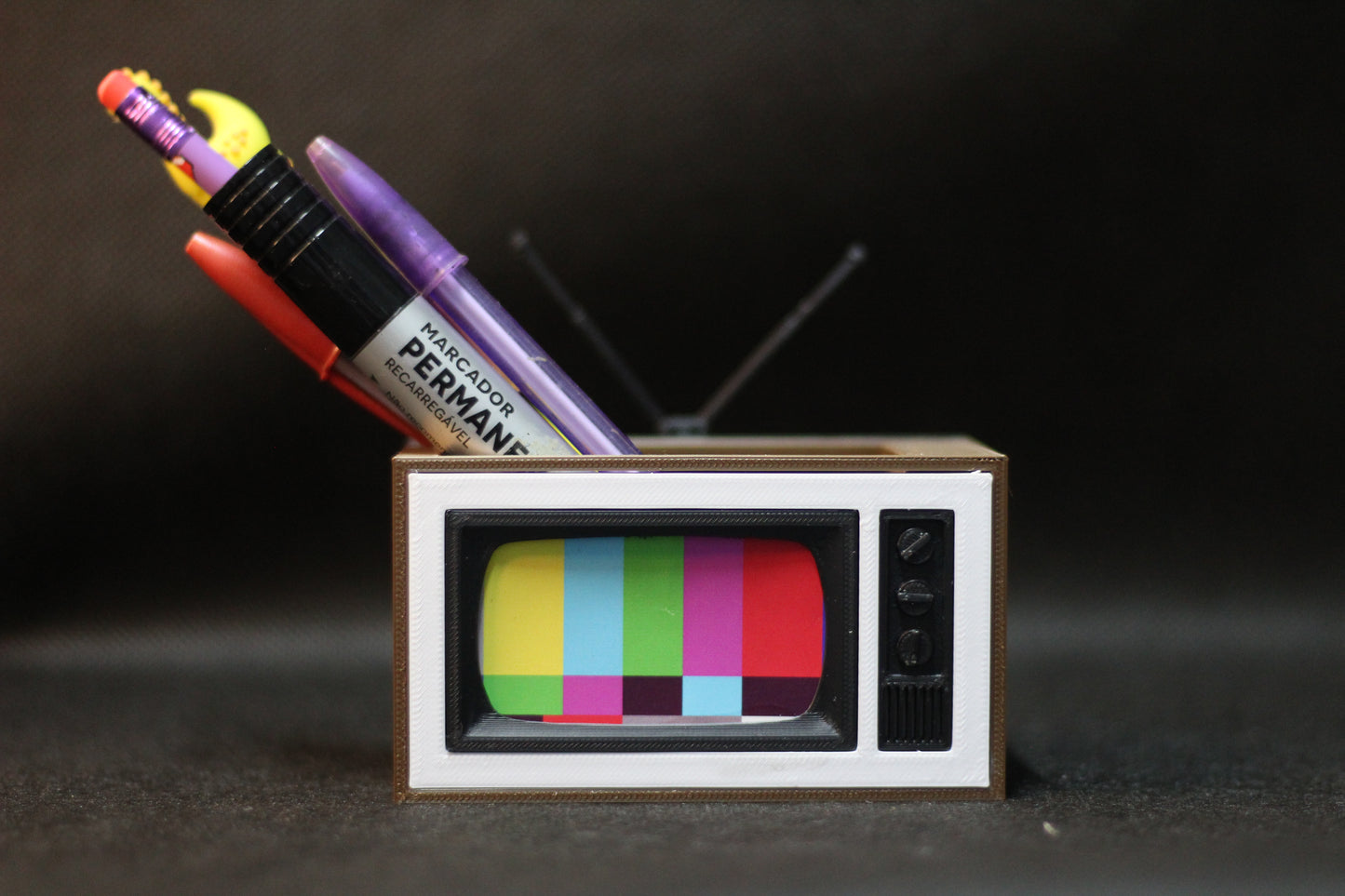 Organizador de Mesa / Vaso - TV Retrô