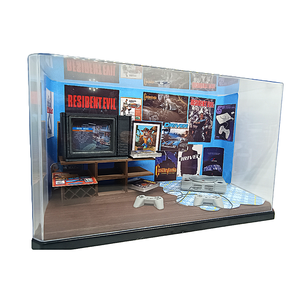 Diorama Quarto Anos 90  Playstation 1 FAT
