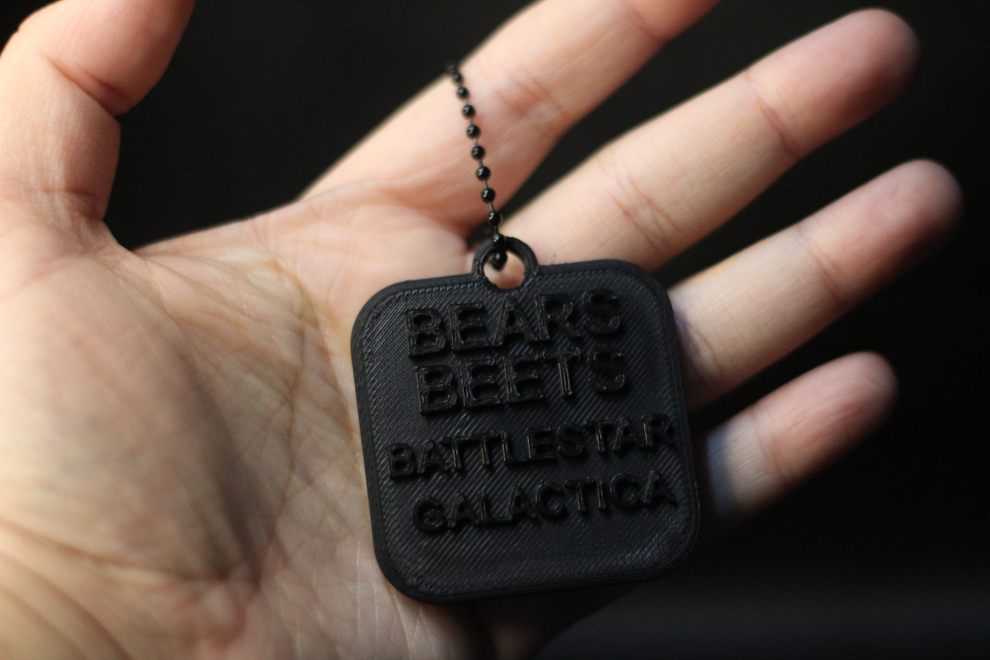 Chaveiro Bears, Beets, Battlestar Galactica